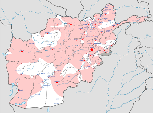 kaart van afghanistan
