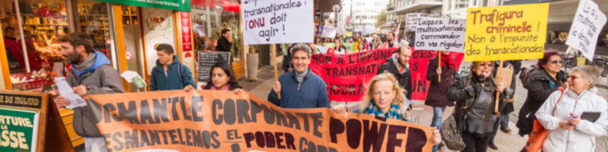 Een betoging van Dismantle Corporate Power