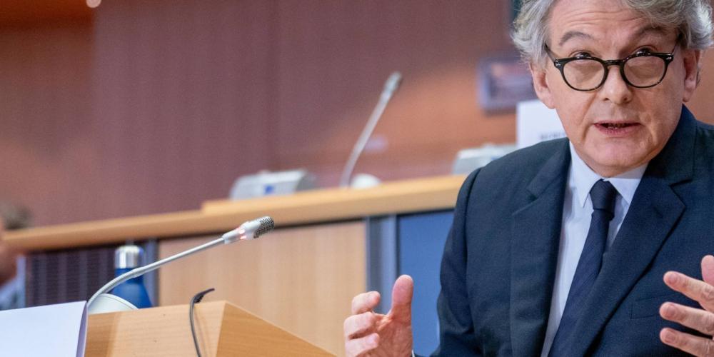 Thierry Breton in het Europees Parlement. foto: European Parliament from EU [CC BY 2.0]